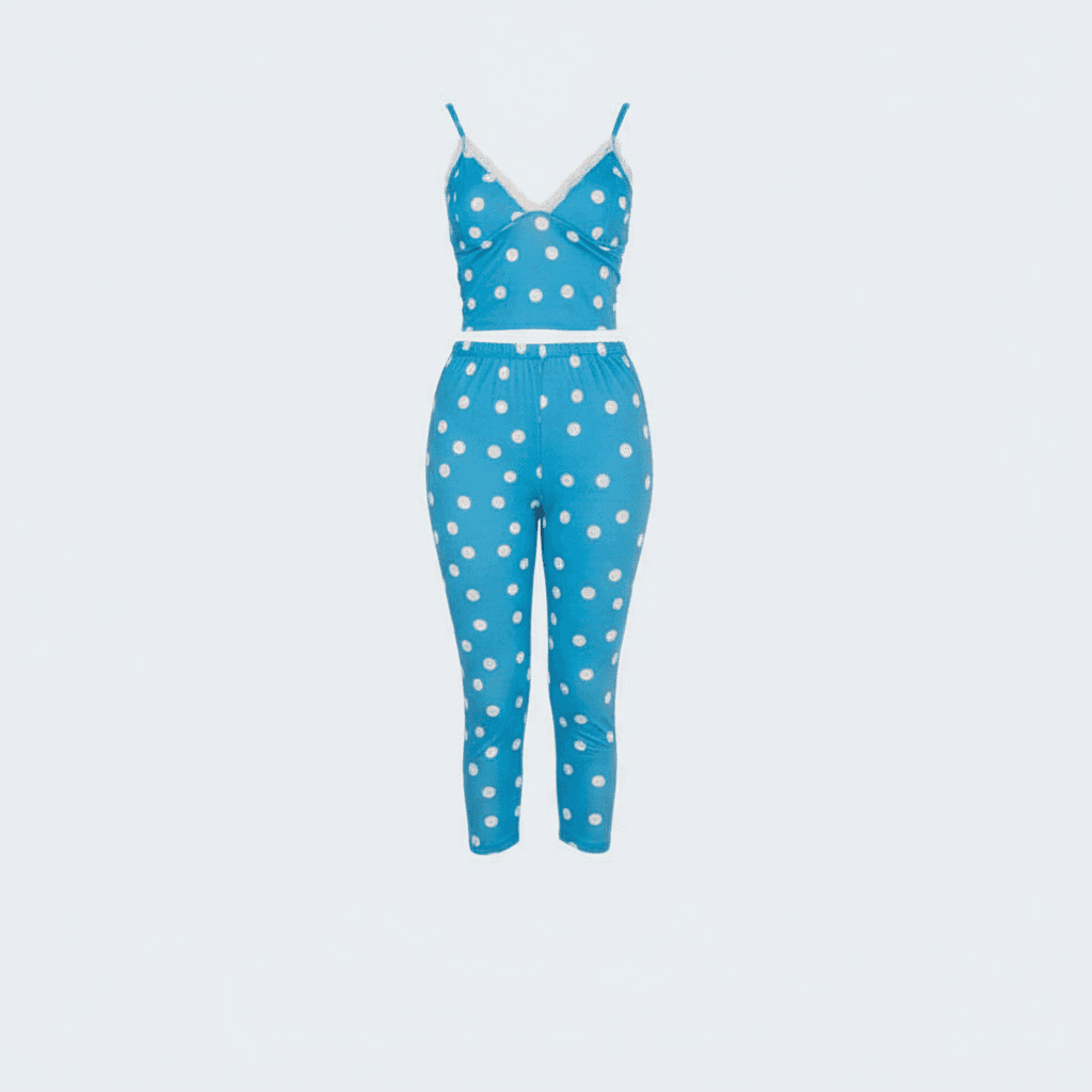 Leggings Pajama Set with Chic Crop Top