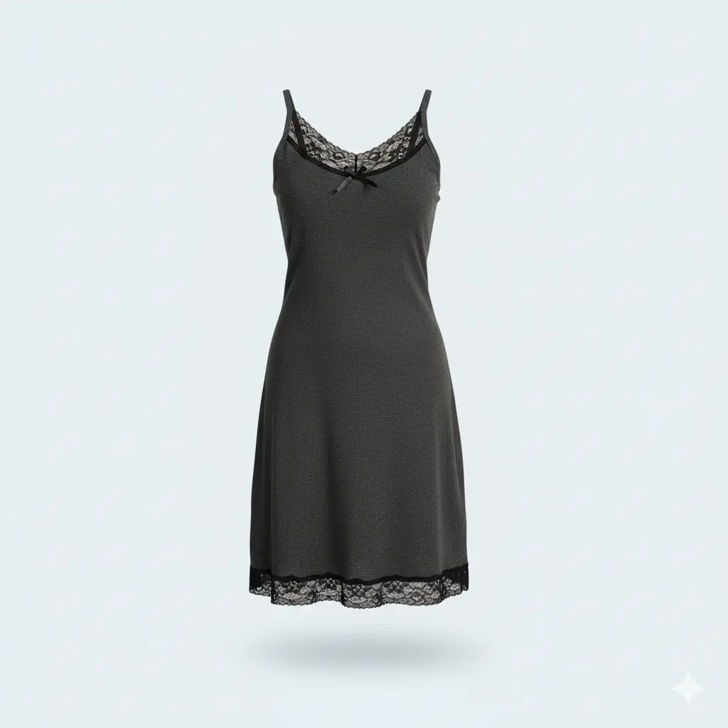 Soft & Breathable Lingerie Dress – Elegant Comfort with Delicate Dantel