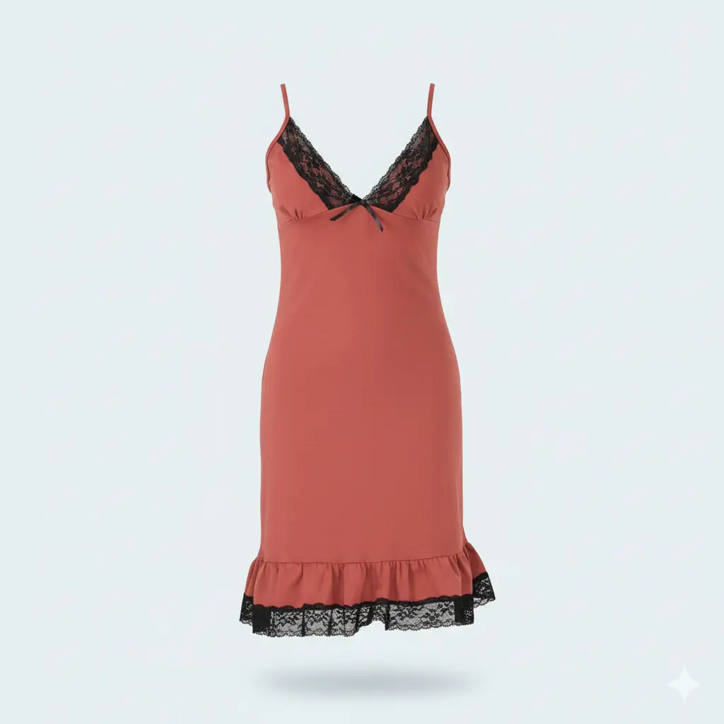 Soft & Breathable Lingerie Dress – Elegant Comfort with Delicate Dantel