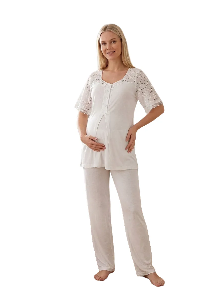 Two-Piece Maternity Pajama Set