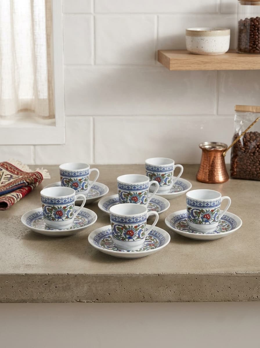 Topkapi Coffee Set – Ultimate Porcelain Set of 6