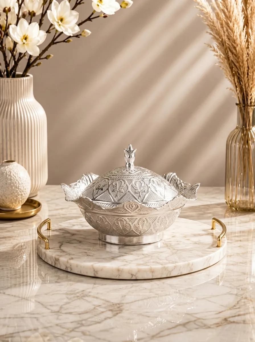 Luxury Turkish Copper Sugar Pot | Ottoman-Style Bronze Sugar Bowl with Lid | Made in Turkey